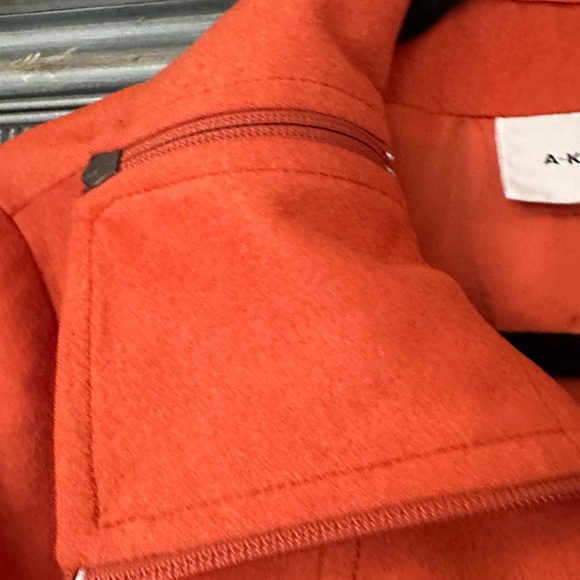 Akris Punto Orange Wool Signature Fitted Jacket Size US 6 - Picture 8 of 12